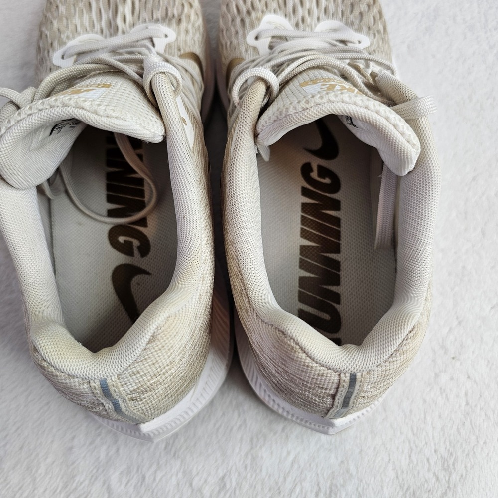 Nike Shoes Women's 9.5 Zoom Winflo 5 Beige Gold Athletic Running Shoes Sneakers - Picture 7 of 8